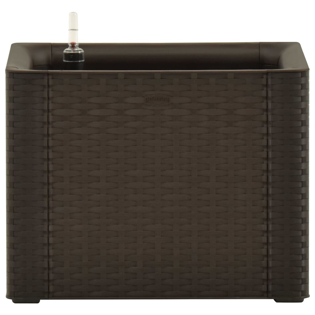 VIDAXL -Pflanzer hoch mit selbstständigem System 43x43x33 cm Mokka