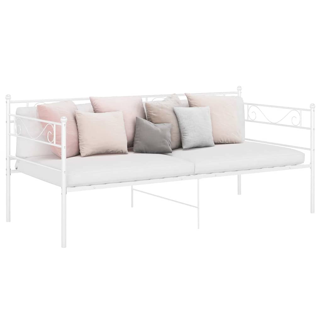 Vidaxl slaapbankframe metaal wit 90x200 cm