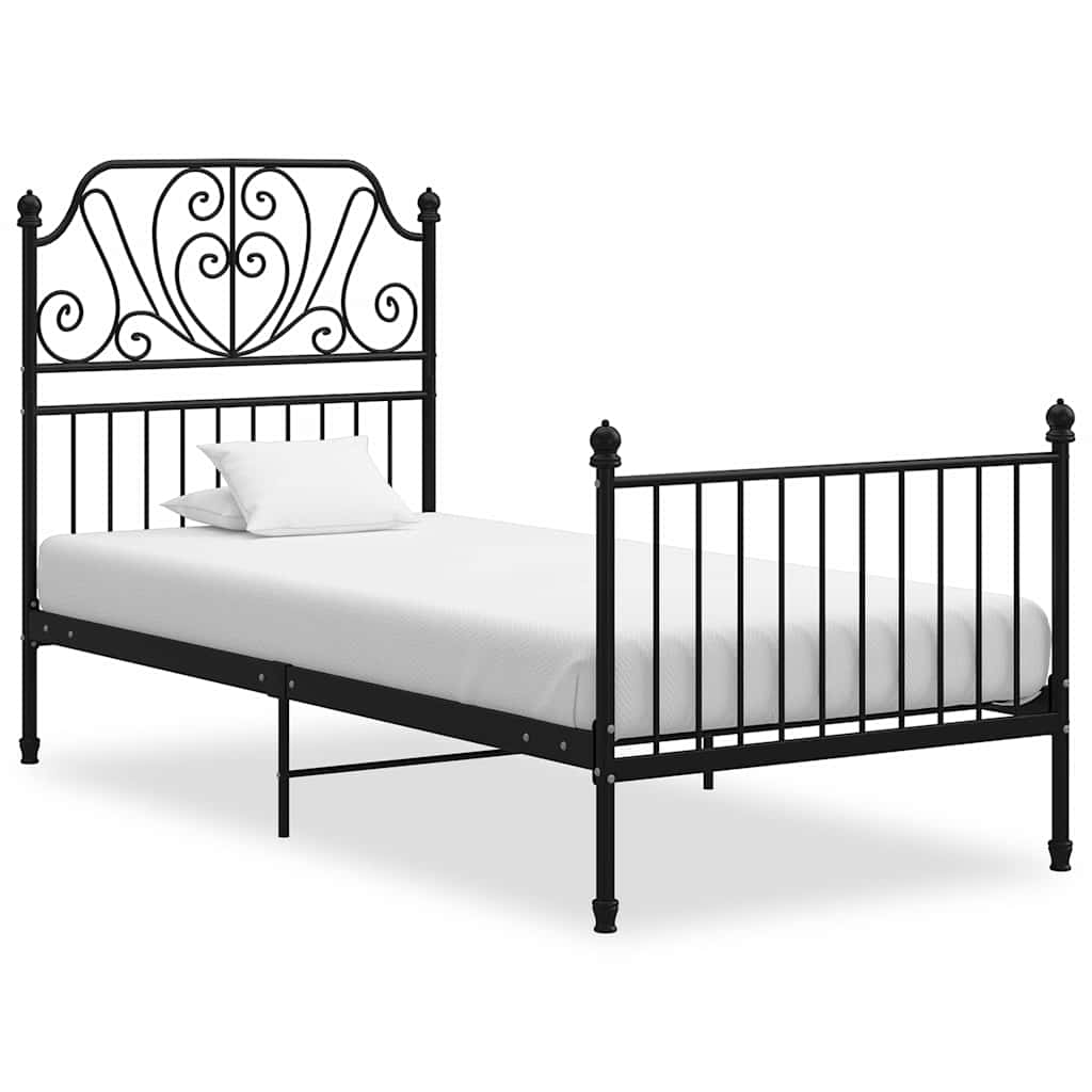 Vidaxl bedframe metaal zwart 90x200 cm