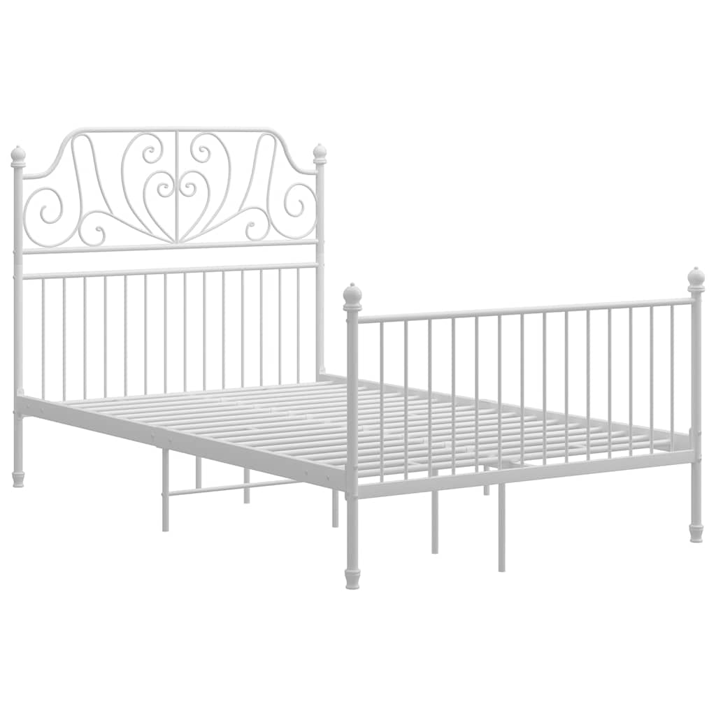 Vidaxl bedframe metaal wit 120x200 cm