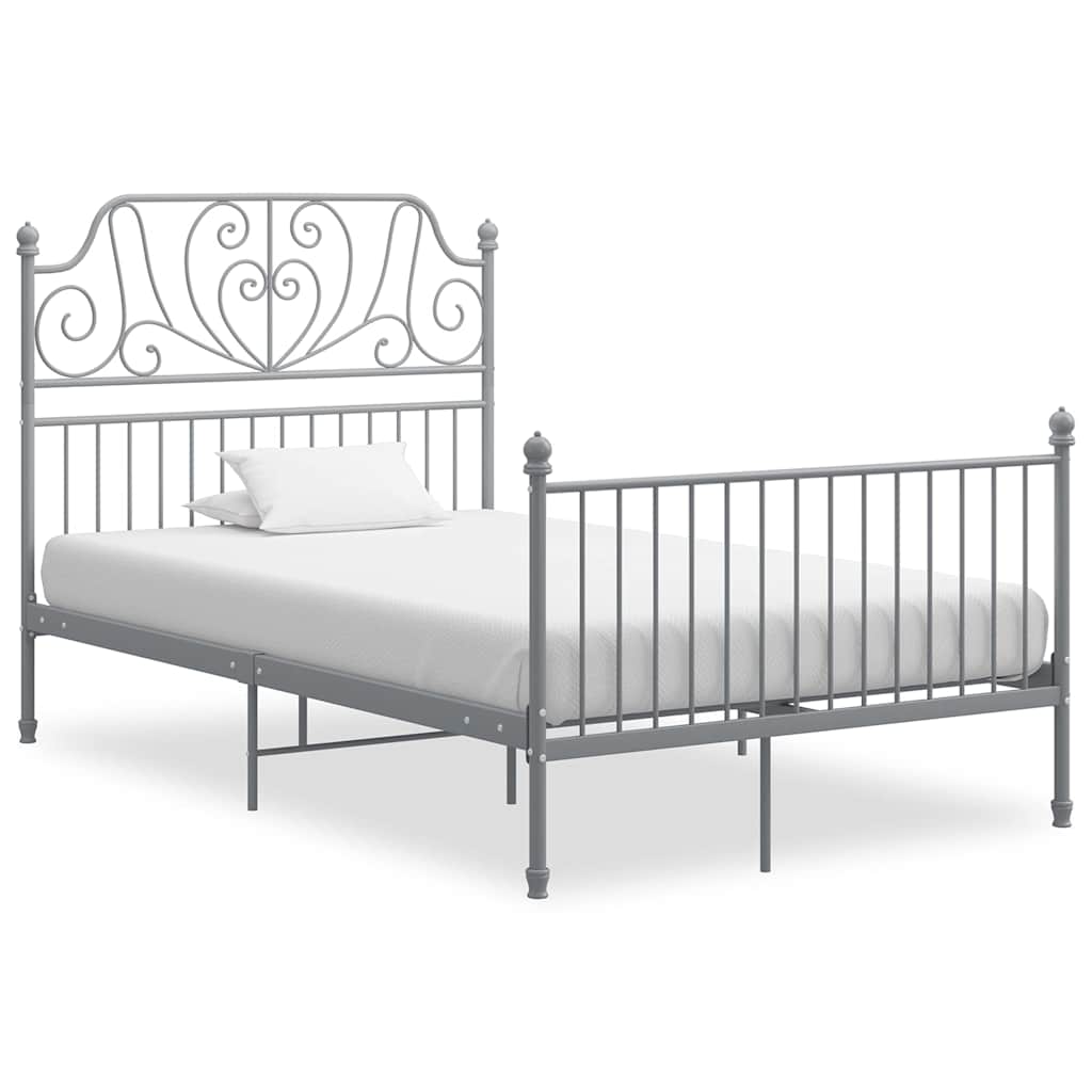 Vidaxl bedframe metaal grijs 120x200 cm