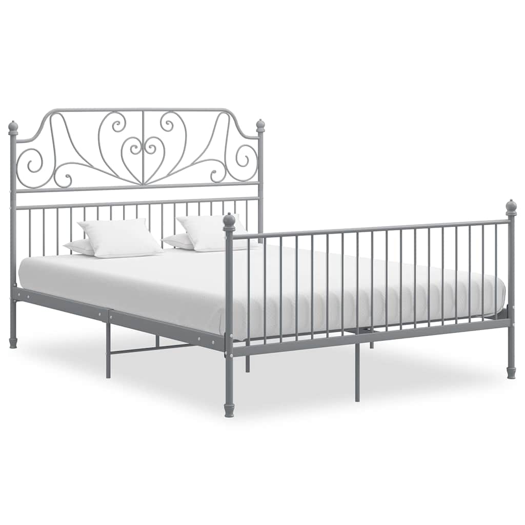 Vidaxl bedframe metaal grijs 160x200 cm