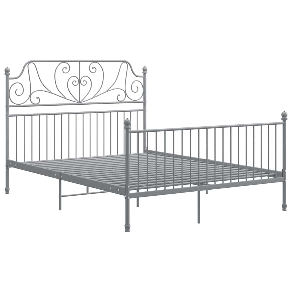 Vidaxl bedframe metaal grijs 160x200 cm