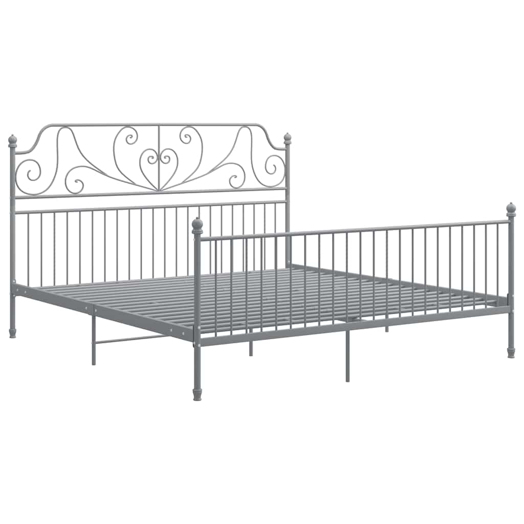 Vidaxl bedframe metaal grijs 180x200 cm