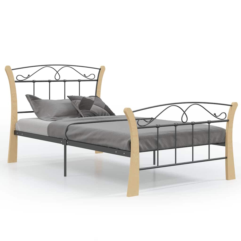 Vidaxl bedframe metaal zwart 100x200 cm