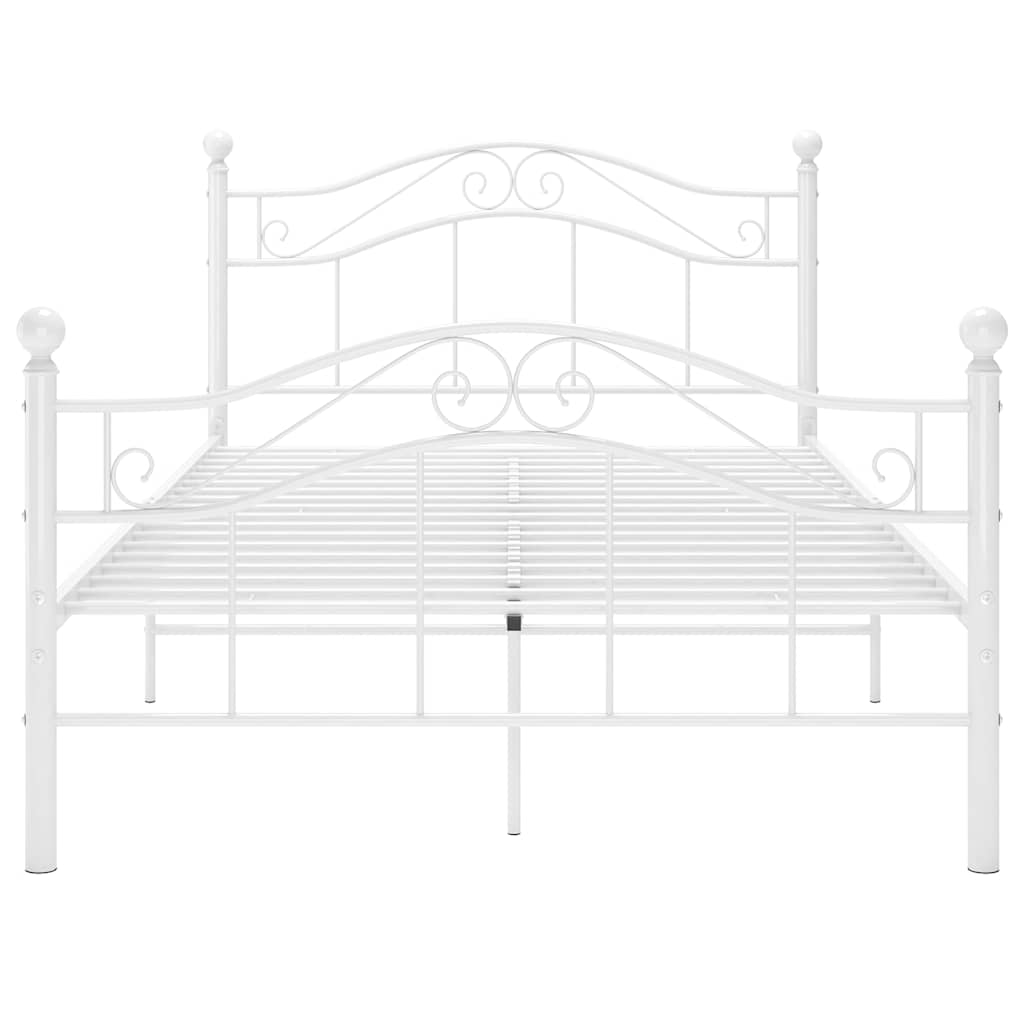 Vidaxl bedframe metaal wit 120x200 cm