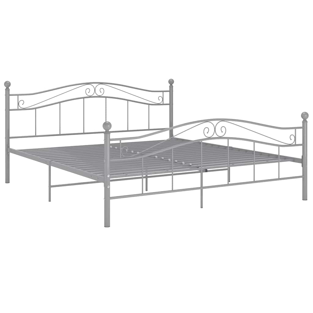 Vidaxl bedframe metaal grijs 200x200 cm