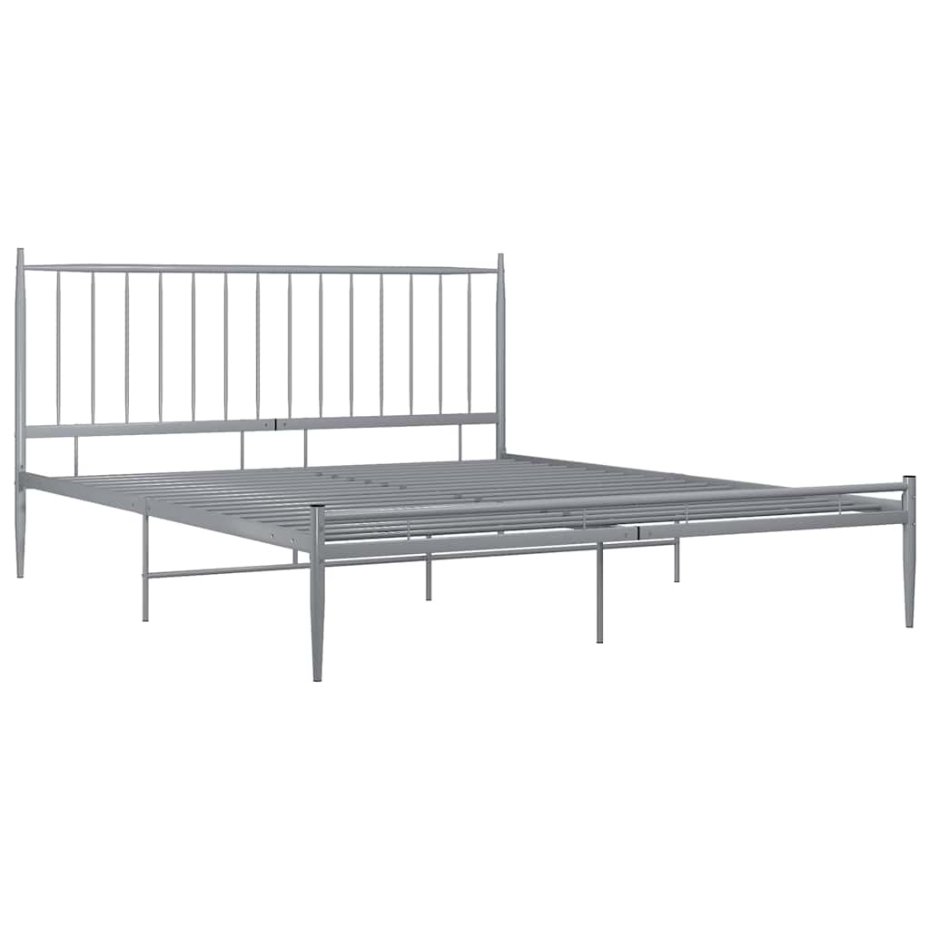 Vidaxl bedframe metaal grijs 180x200 cm