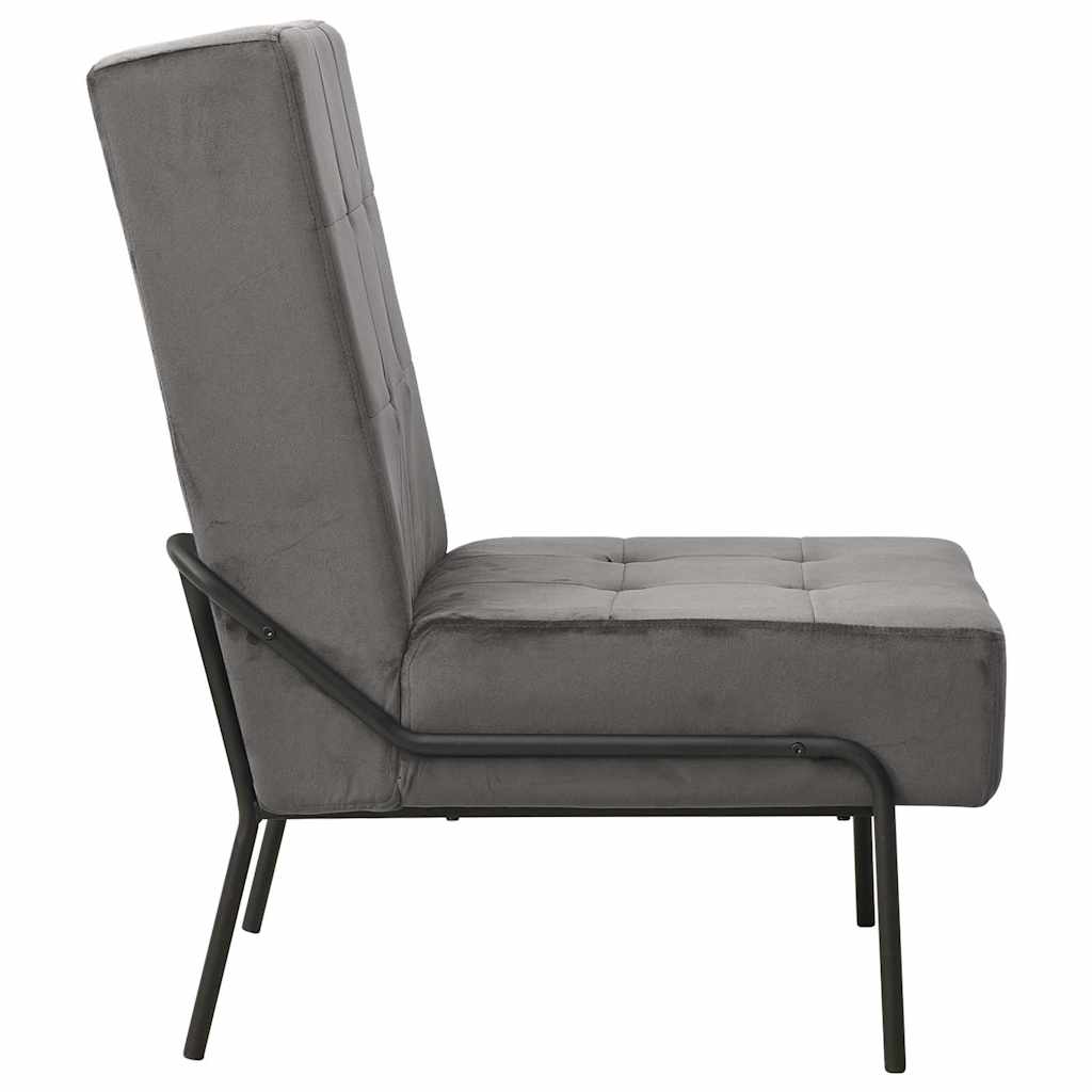 Vidaxl relaxstoel 65x79x87 cm fluweel donkergrijs
