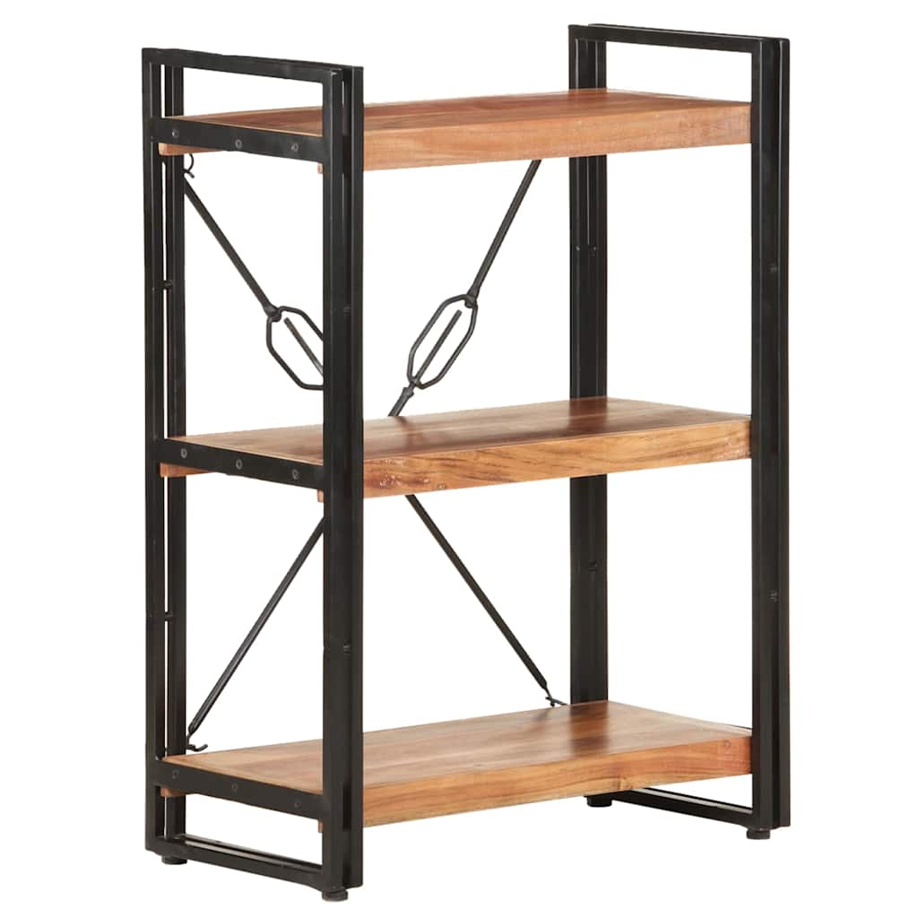 Vidaxl boekenkast met 3 schappen 60x30x80 cm massief acaciahout