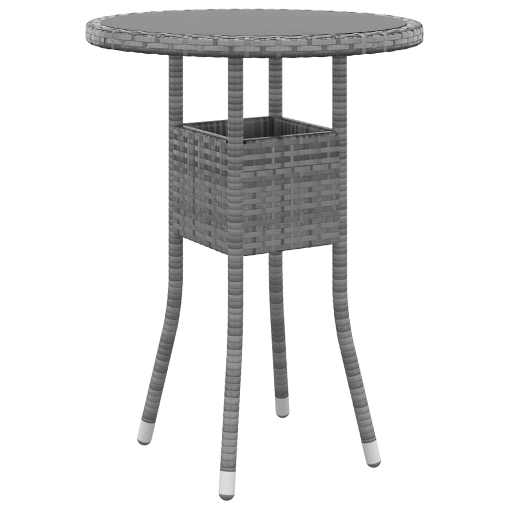 Vidaxl 3-delige tuinset poly rattan grijs