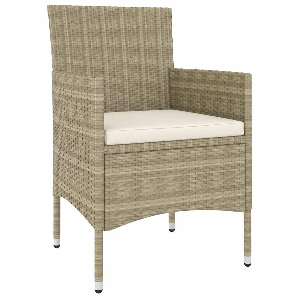 Vidaxl 5-delige loungeset poly rattan beige
