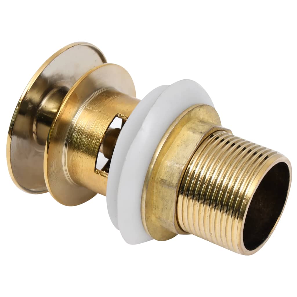 Vidaxl Drain Popup ohne Überlauf 6.4x6.4x9.1 cm Goldfarbe