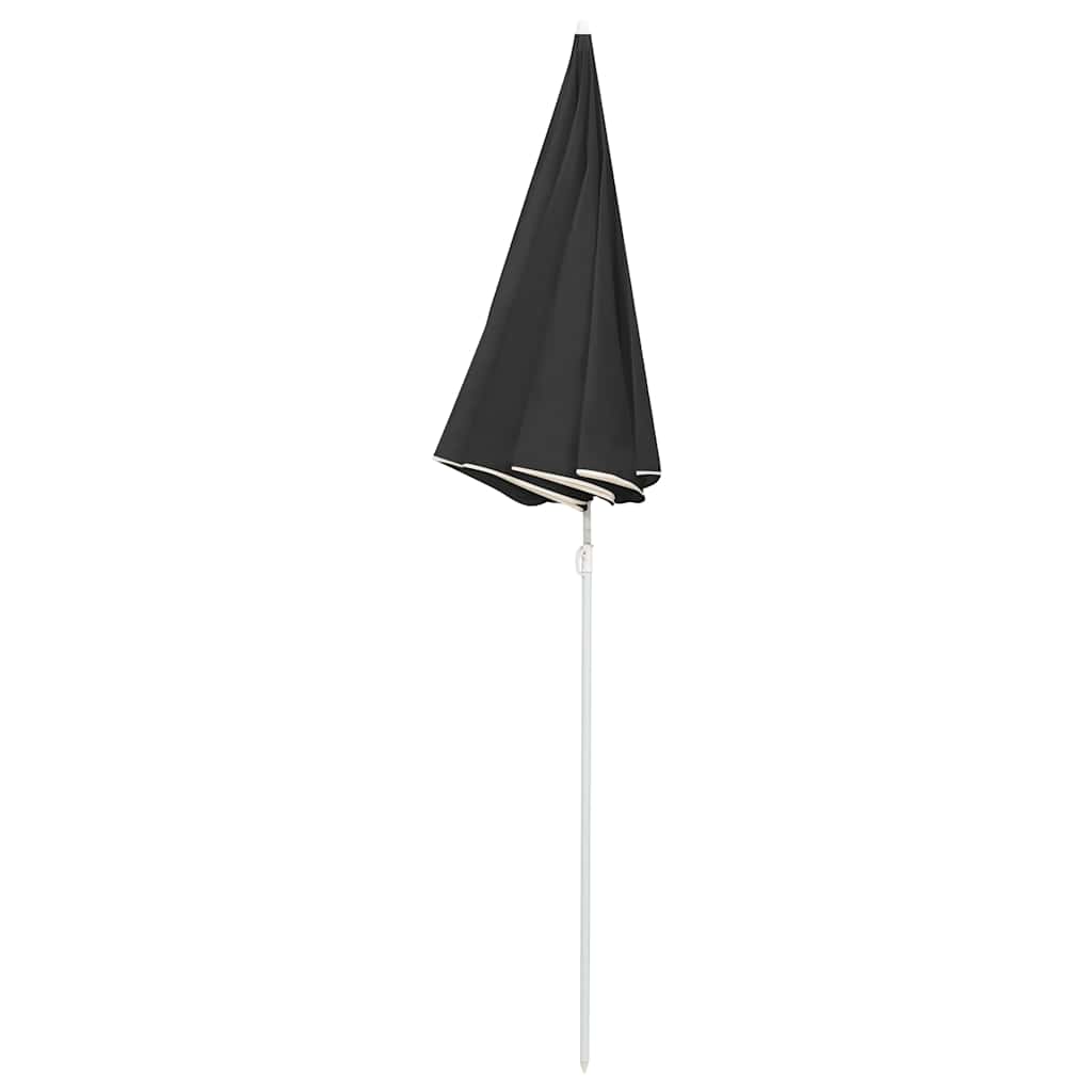 VIDAXL -Parasol mit Stahlpol 180 cm Anthrazit -gelöscht
