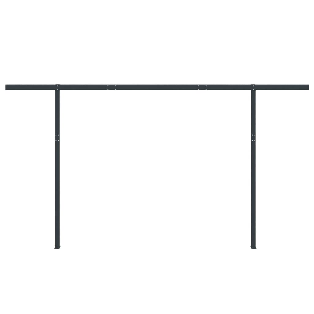 Vidaxx Markisenpfosten-Set 450x245 cm Eisen Anthrazit