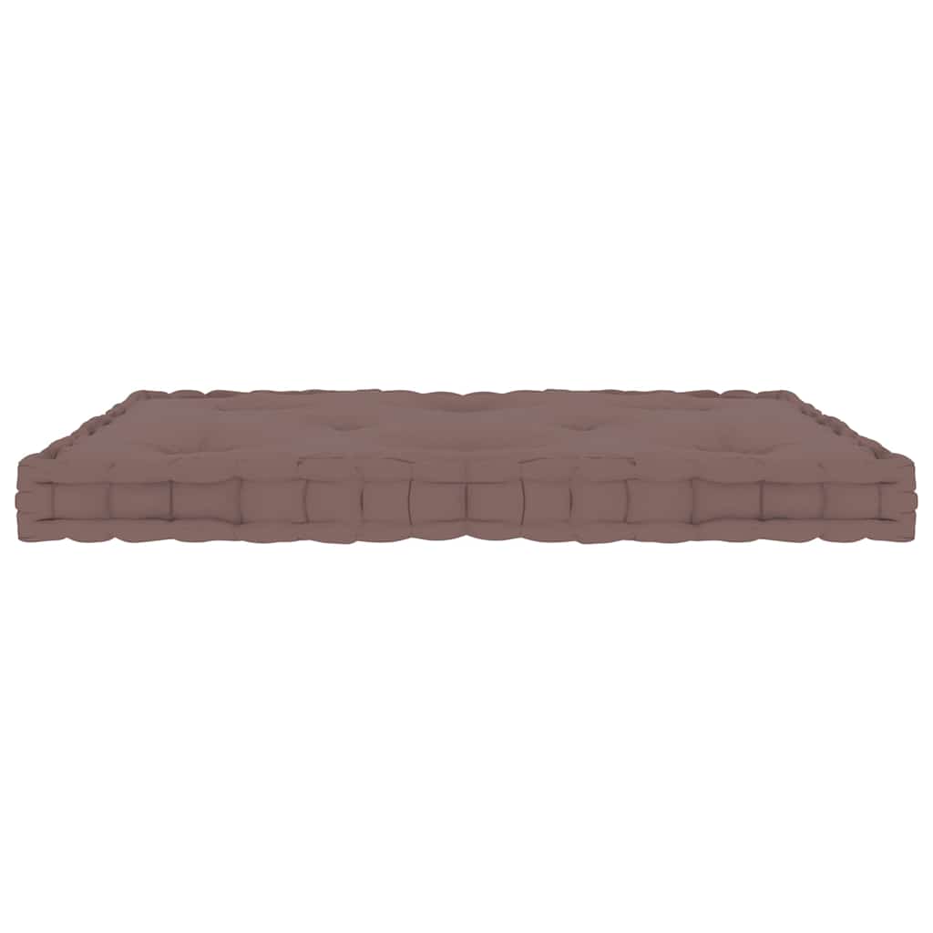 Vidaxl palletvloerkussen 73x40x7 cm katoen taupe