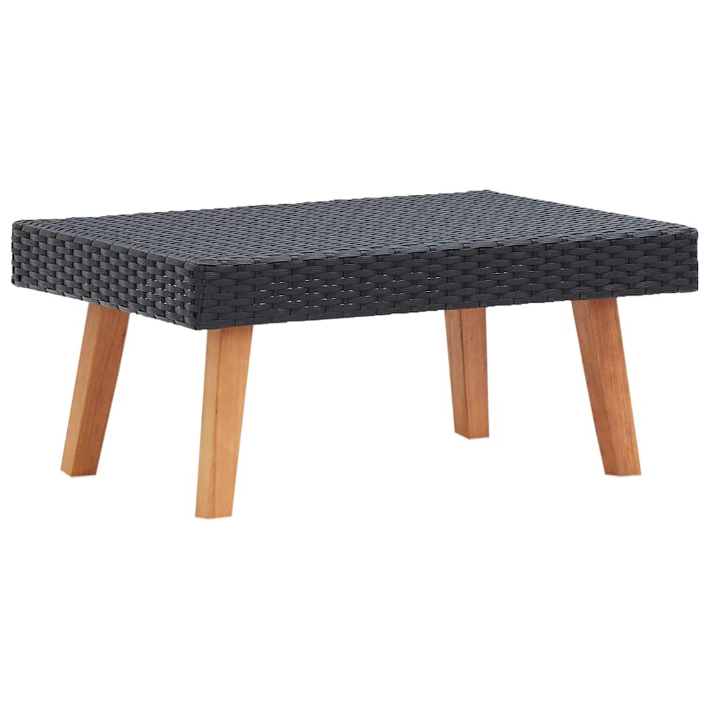 Vidaxl 2-delige loungeset met kussens poly rattan zwart