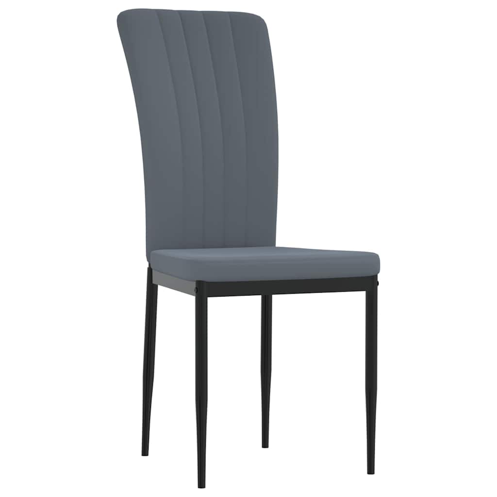 Vidaxl eetkamerstoelen 2 st fluweel donkergrijs