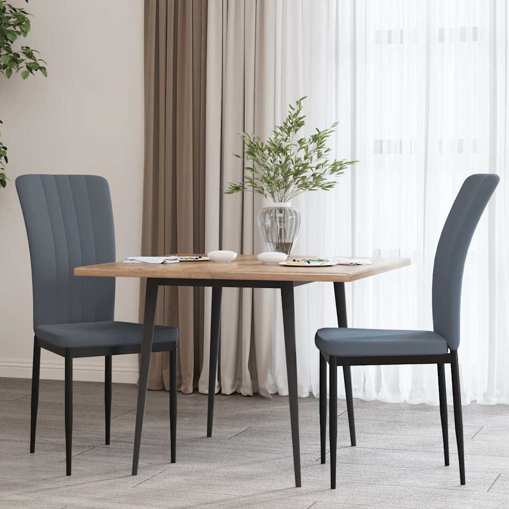 Vidaxl eetkamerstoelen 2 st fluweel donkergrijs