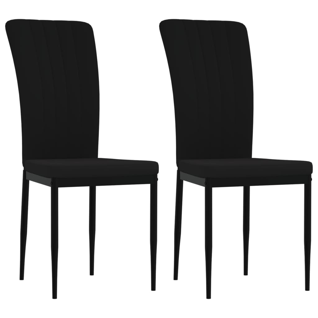 Vidaxl eetkamerstoelen 2 st fluweel zwart