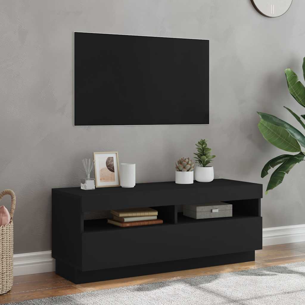 Vidaxl tv-meubel met led-verlichting 100x35x40 cm zwart