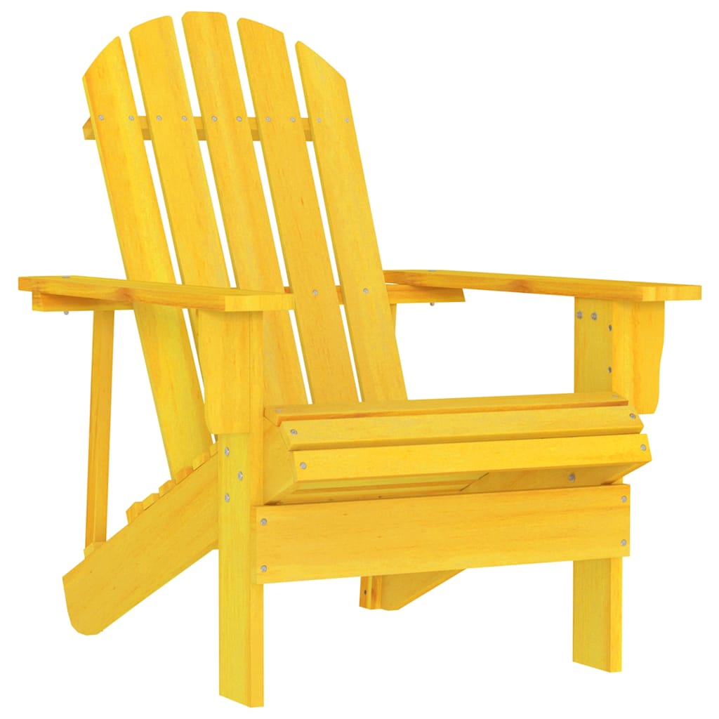 Vidaxl tuinstoel adirondack massief vurenhout geel