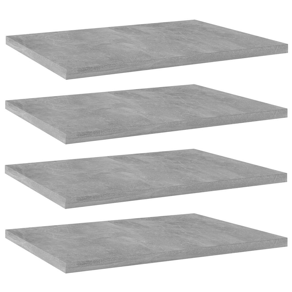 Vidaxl wandschappen 4 st 40x30x1,5 cm bewerkt hout betongrijs