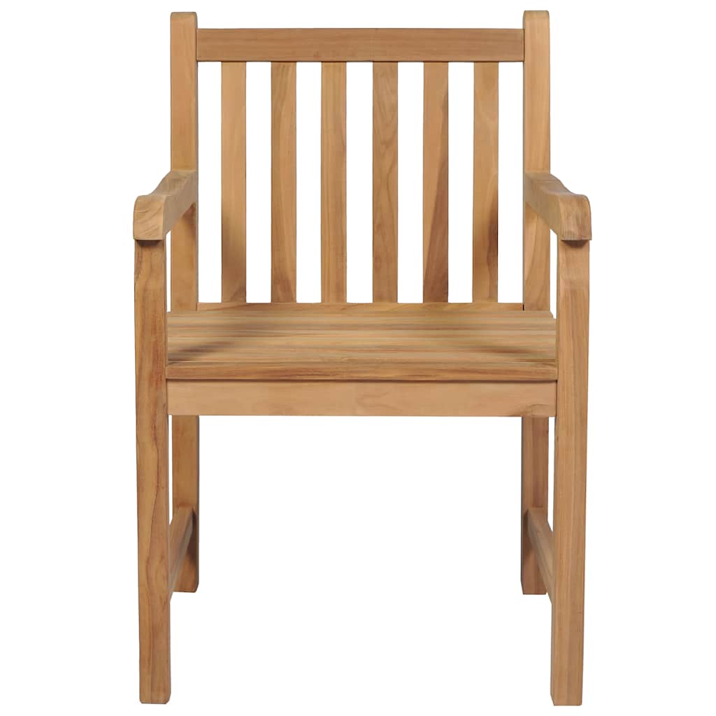 Vidaxl tuinstoelen 2 st met zwarte kussens massief teakhout