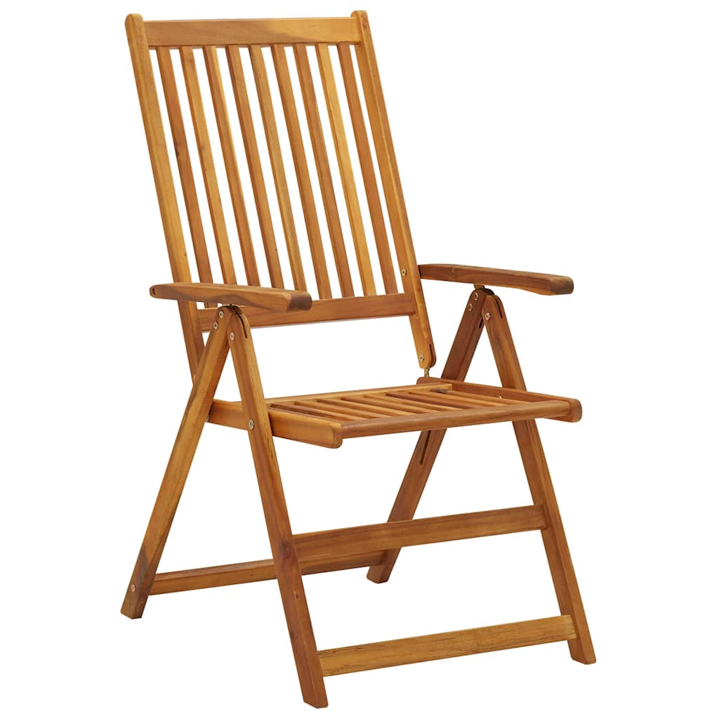 Vidaxl tuinstoelen 3 st inklapbaar met kussens massief acaciahout