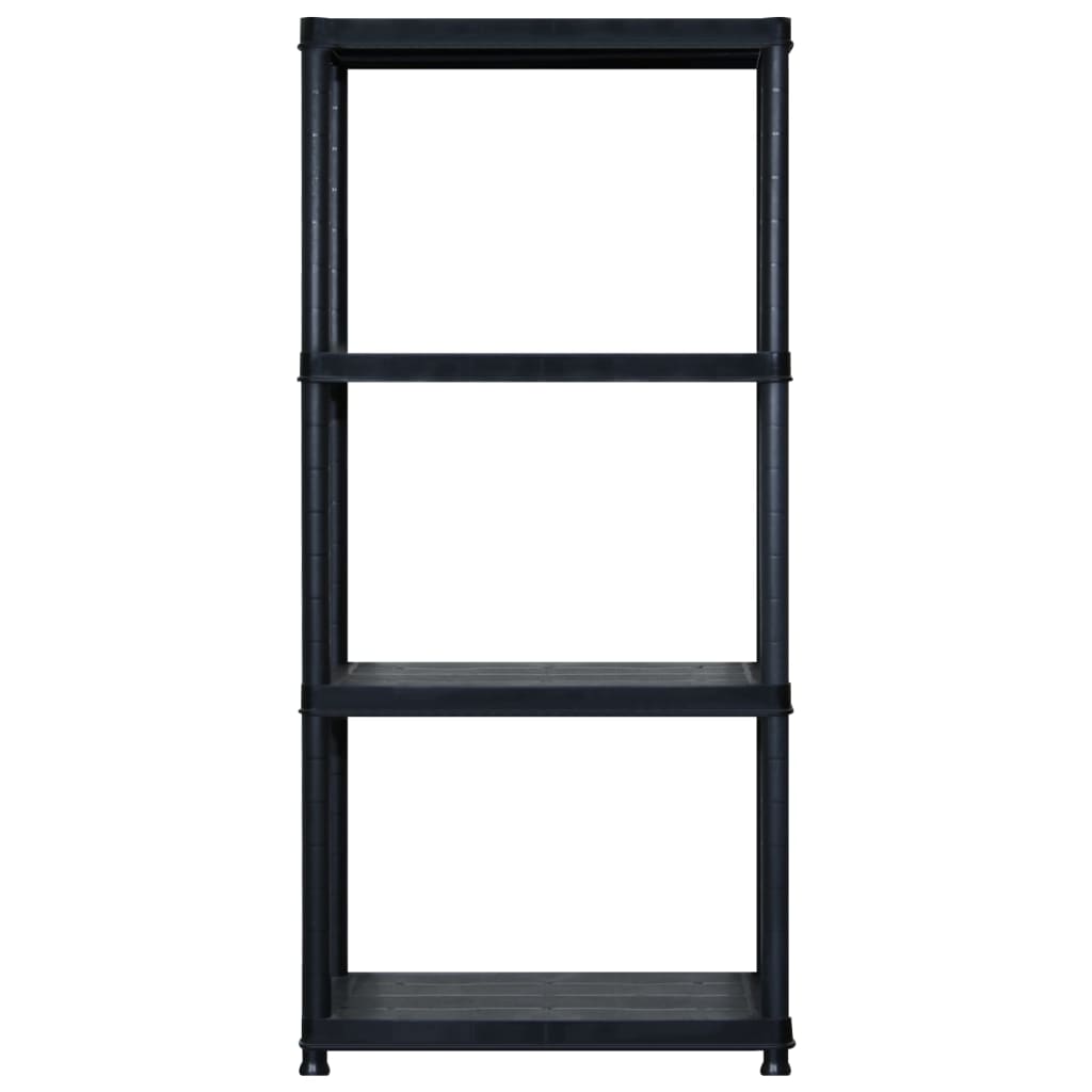 VIDAXL-LAGE RARK 4-Layer 122x30.5x130 cm Kunststoff Schwarz