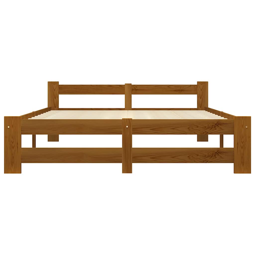 Vidaxl bedframe massief grenenhout honingbruin 140x200 cm