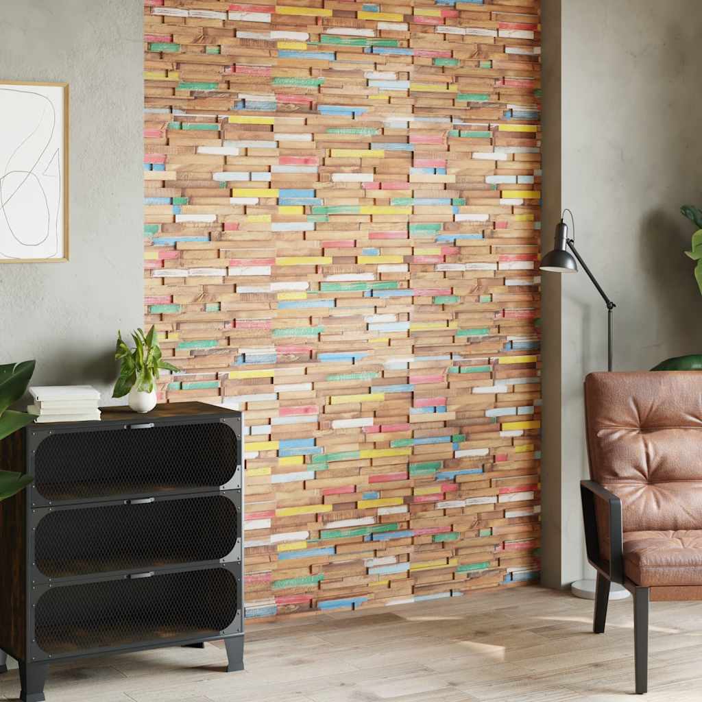 VidaXL Wandpaneele 10 Stk. 1,03 m² massives Teakholz