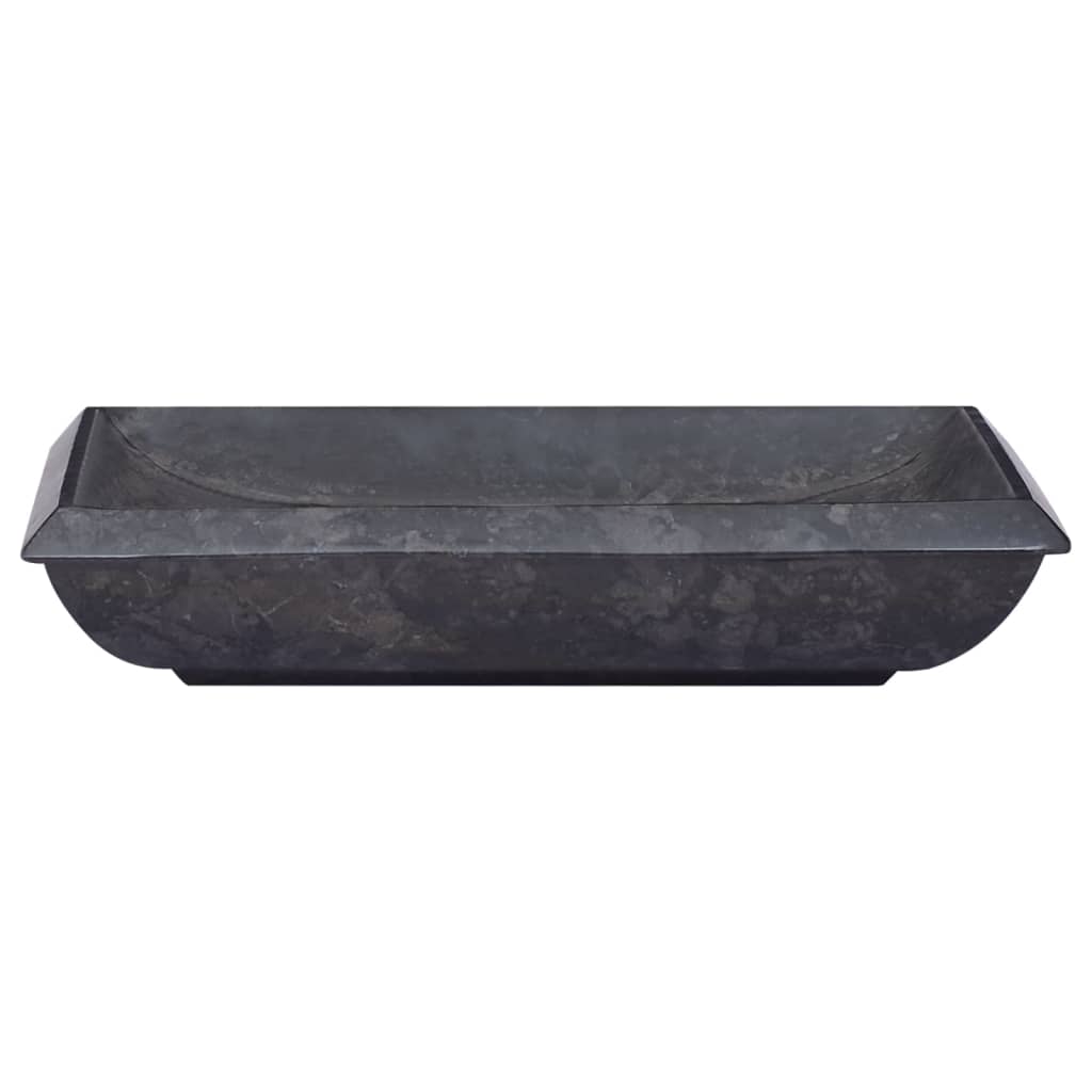 Vidaxl Sink 50x35x10 cm Marmor Schwarz
