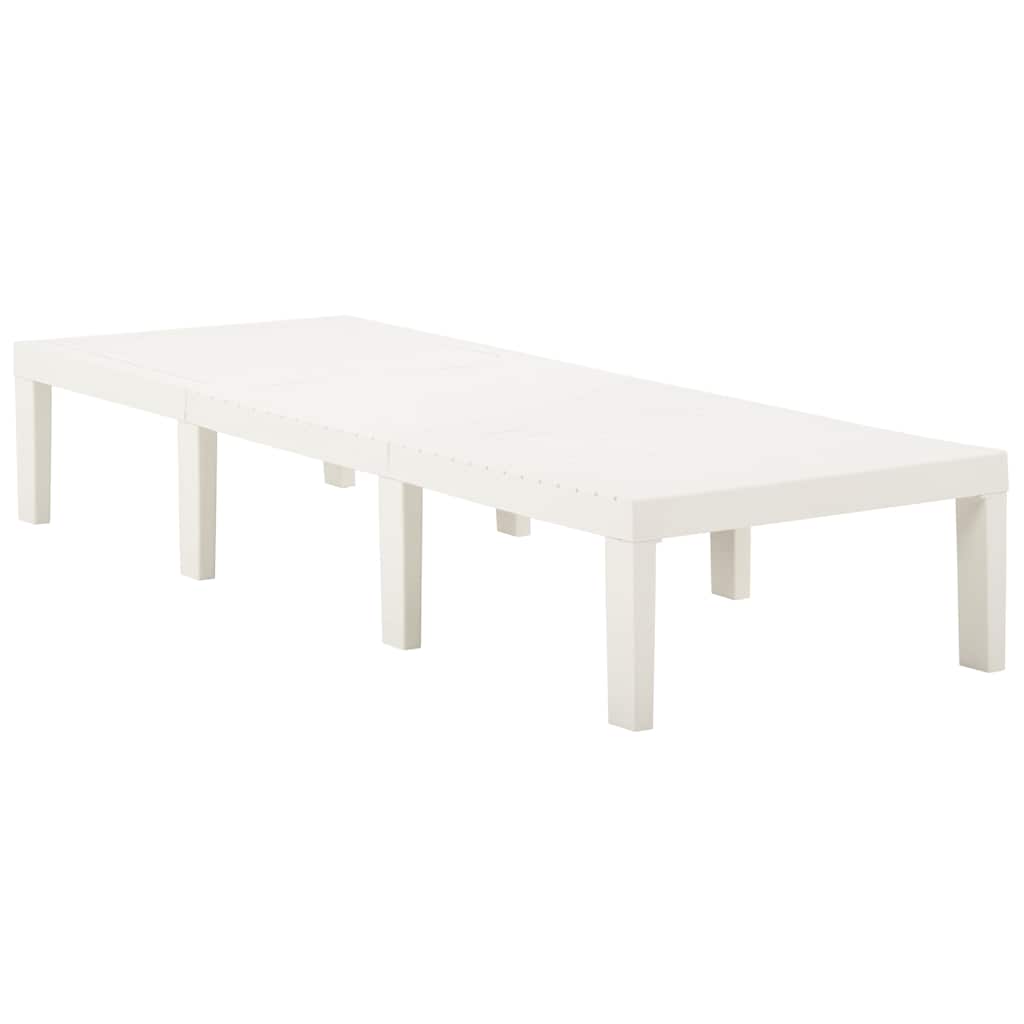 Vidaxl ligbed kunststof wit