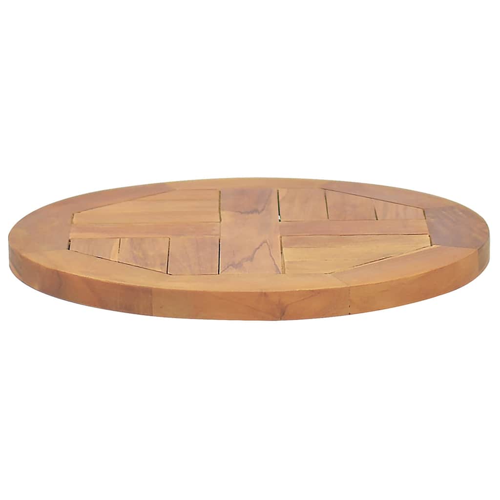Vidaxl tafelblad rond 2,5 cm 40 cm massief teakhout