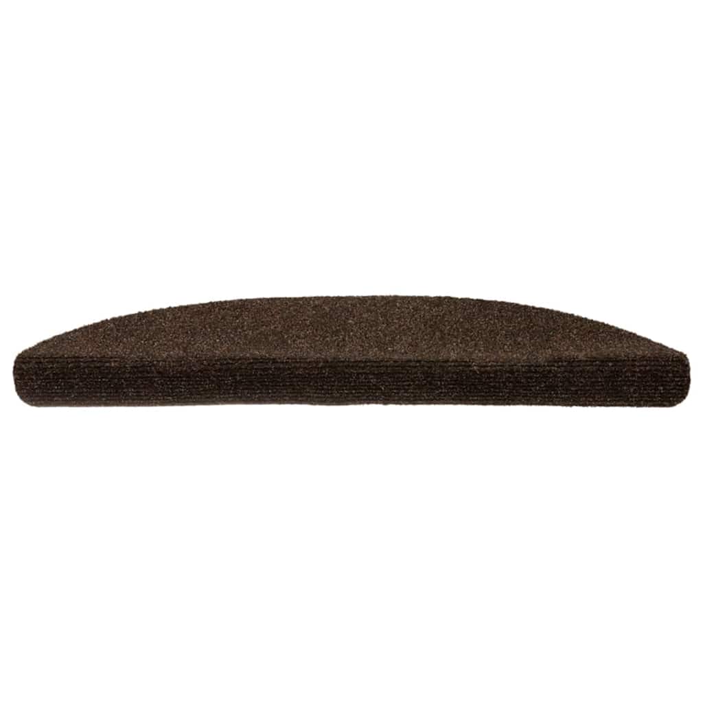 Vidaxl -Treppenmatten Selbstadhäsiv 5 Teile 56x17x3 cm Brown Semi -Rounds