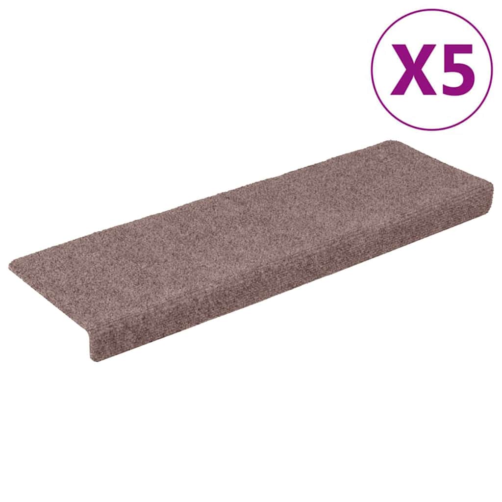 Vidaxl Treppenmatten Selbstadhäsiv 5 Teile 65x21x4 cm Creme Rechteckige Kante