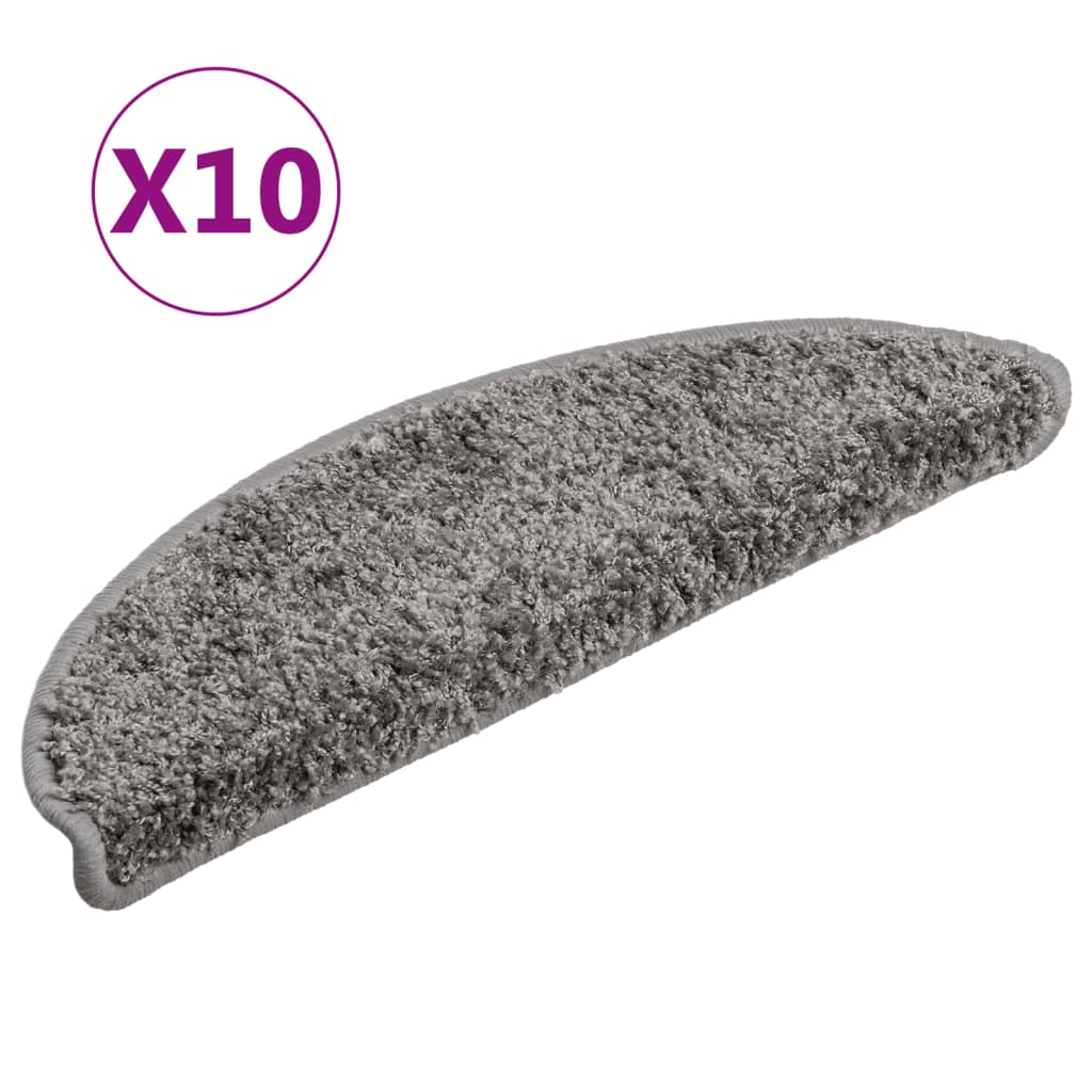 Vidaxx Stufenmatten 10 Stück 56x17x3 cm grau halbrund
