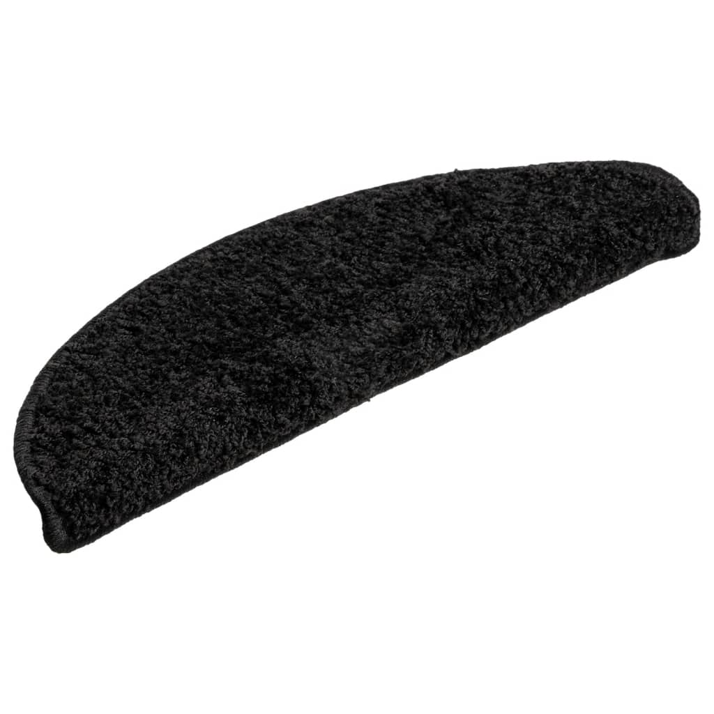 Vidaxx Stufenmatten 10 St. 56x17x3 cm schwarz halbrund
