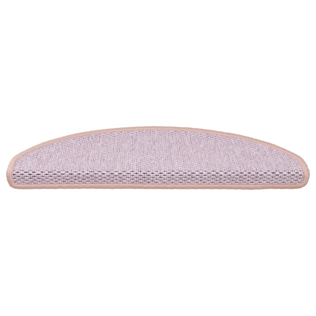 Vidaxl Treppenmatten selbstklebend 15 St. Sisal Look 56x17x3 cm Pink