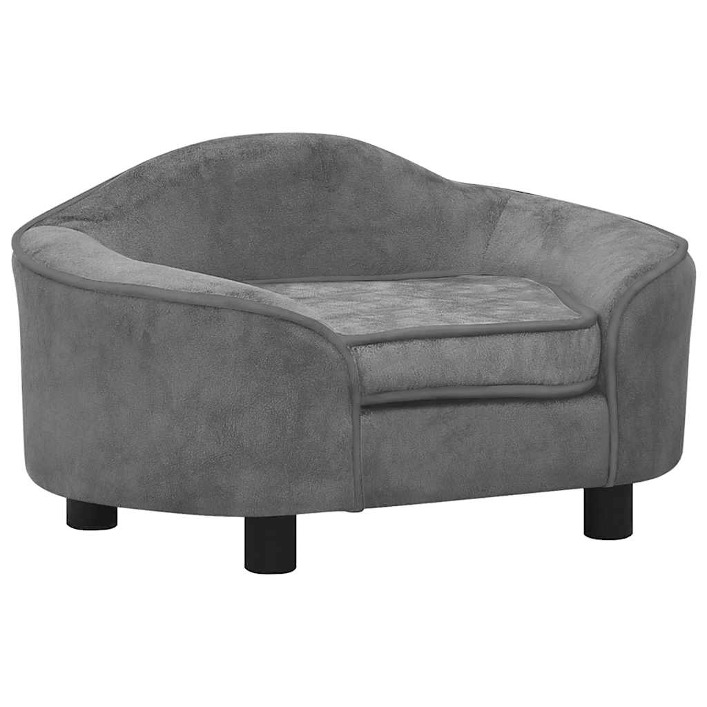 Vidaxxl Hundesofa 67x47x36 cm Plüsch grau