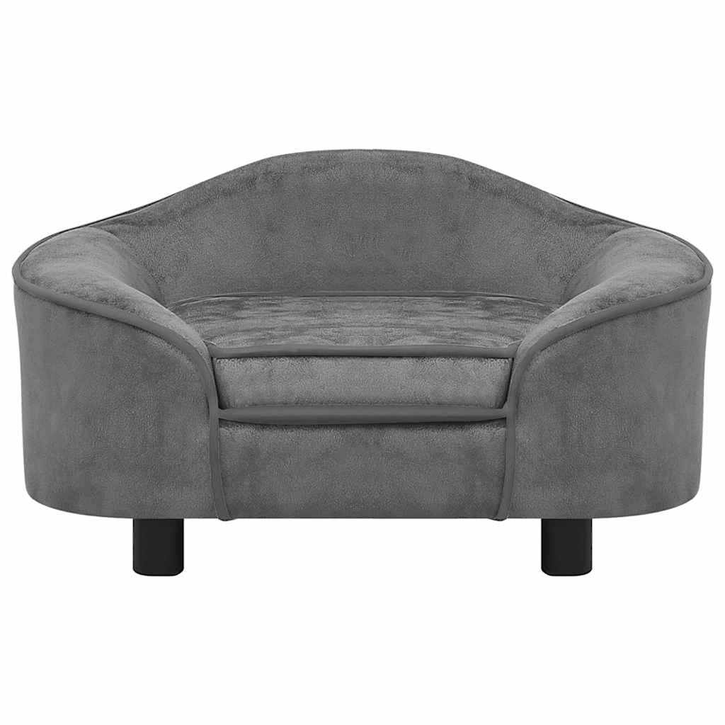 Vidaxxl Hundesofa 67x47x36 cm Plüsch grau
