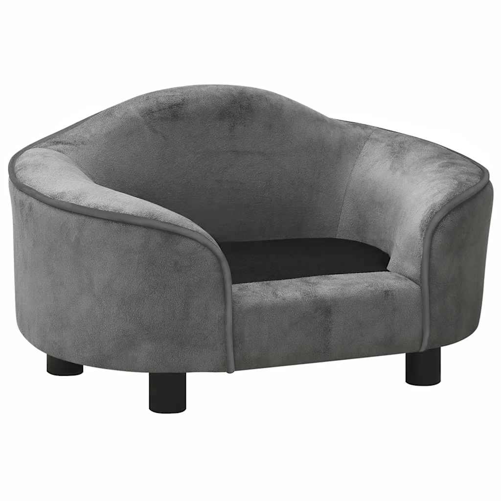 Vidaxxl Hundesofa 67x47x36 cm Plüsch grau