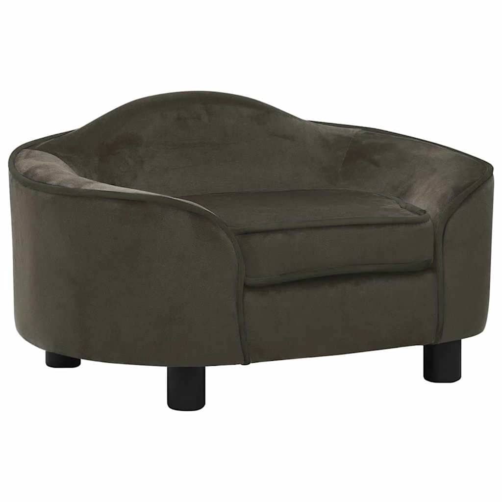 Vidaxxl Hundesofa 67x47x36 cm Plüsch dunkelgrau