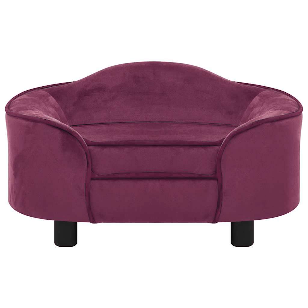 Vidaxxl Hundesofa 67x47x36 cm Plüsch Burgunderrot