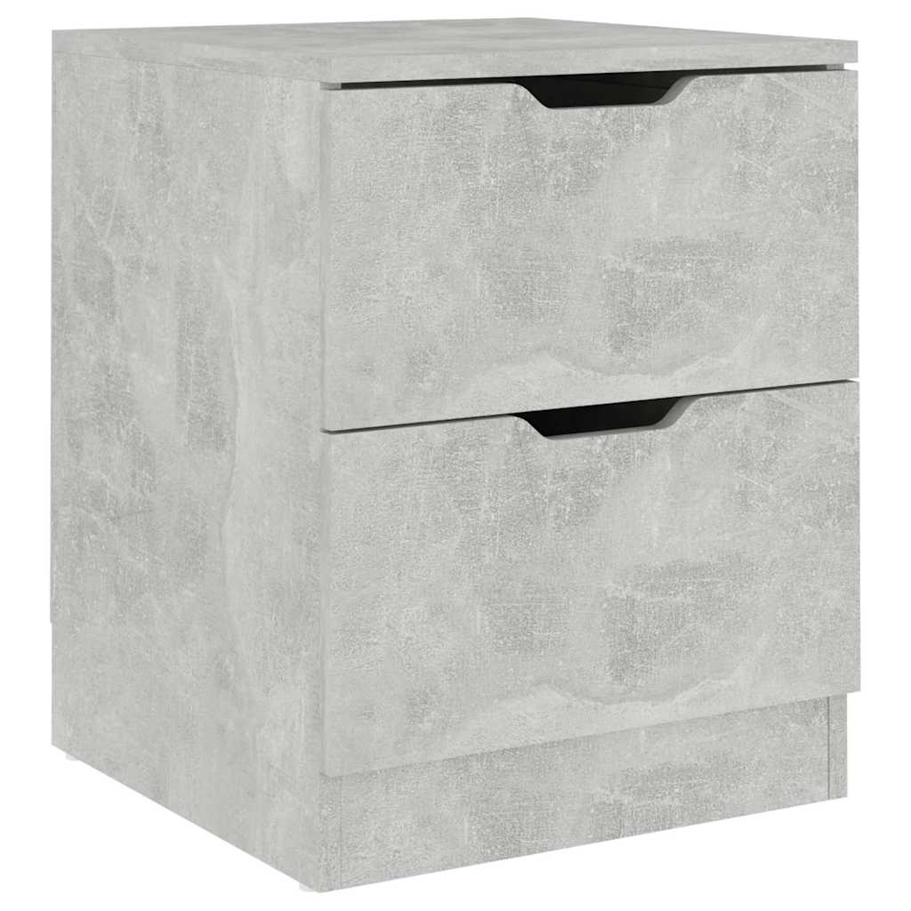 Vidaxl nachtkastje 40x40x50 cm bewerkt hout betongrijs
