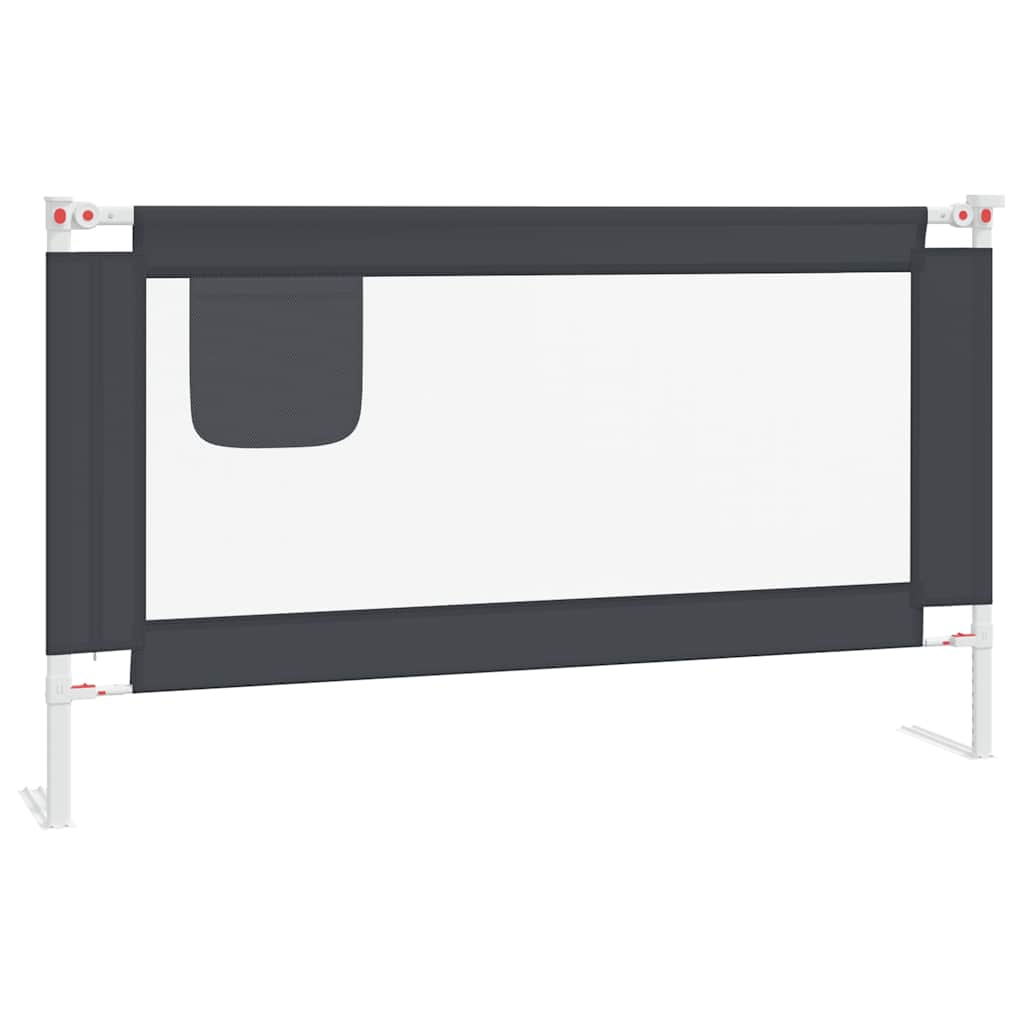 Vidaxl Bettdiagramm Kleinkind 140x25 cm Stoff dunkelgrau