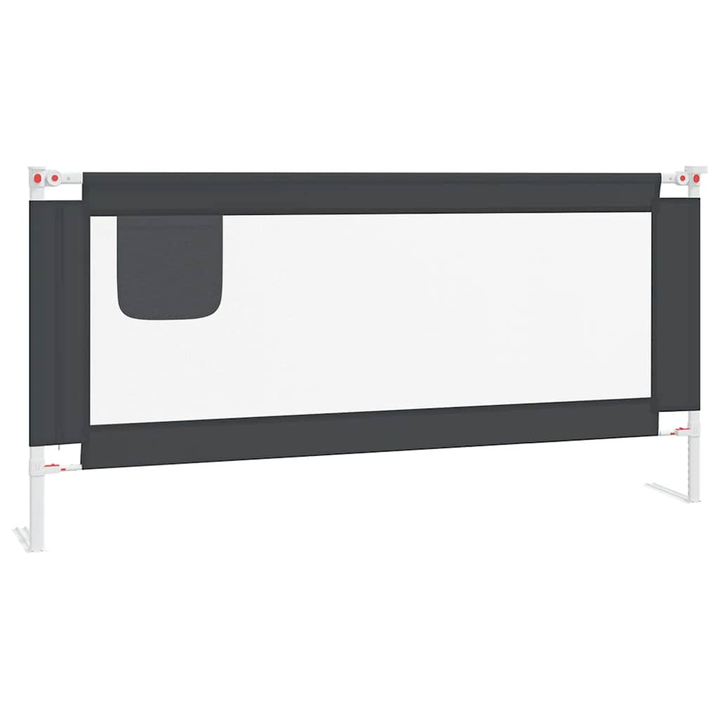 Vidaxl Bedhek Kleinkind 190x25 cm Stoff dunkelgrau
