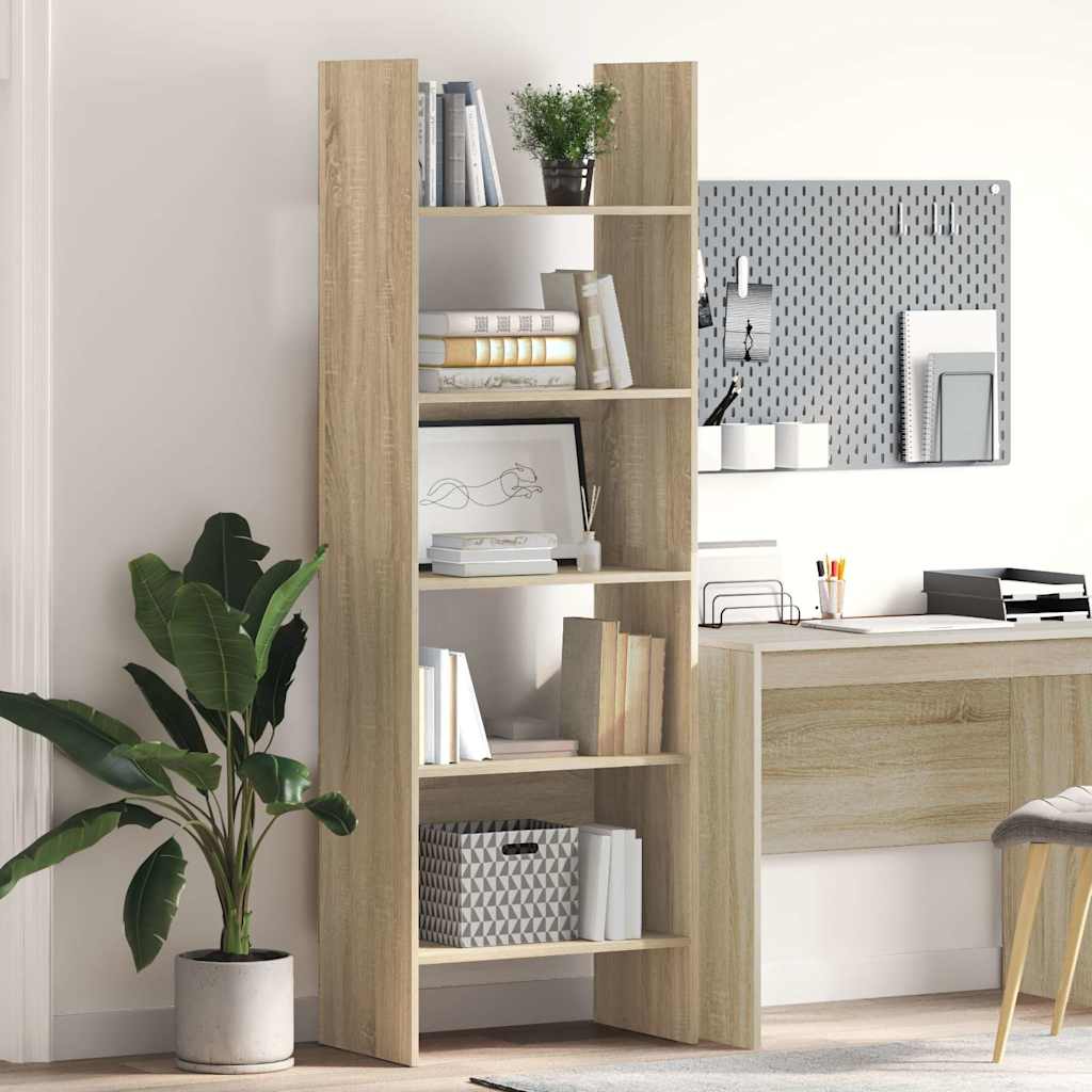 Vidaxl boekenkast 60x35x180 cm bewerkt hout sonoma eikenkleurig