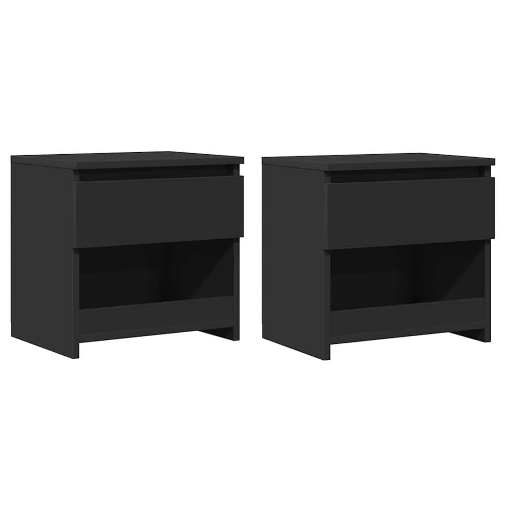 Vidaxl nachtkastjes 2 st 40x30x39 cm bewerkt hout zwart